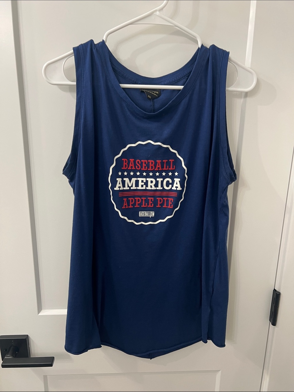 Baseballism America Apple Pie Navy Graphic Tank Top